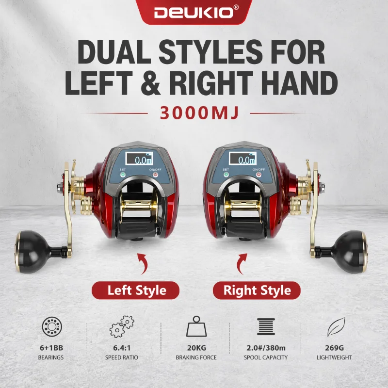 รอกตกปลา DEUKIO แบบดิจิตอล 6.4 - Electric Fishing Reel บทวิจารณ์และราคา