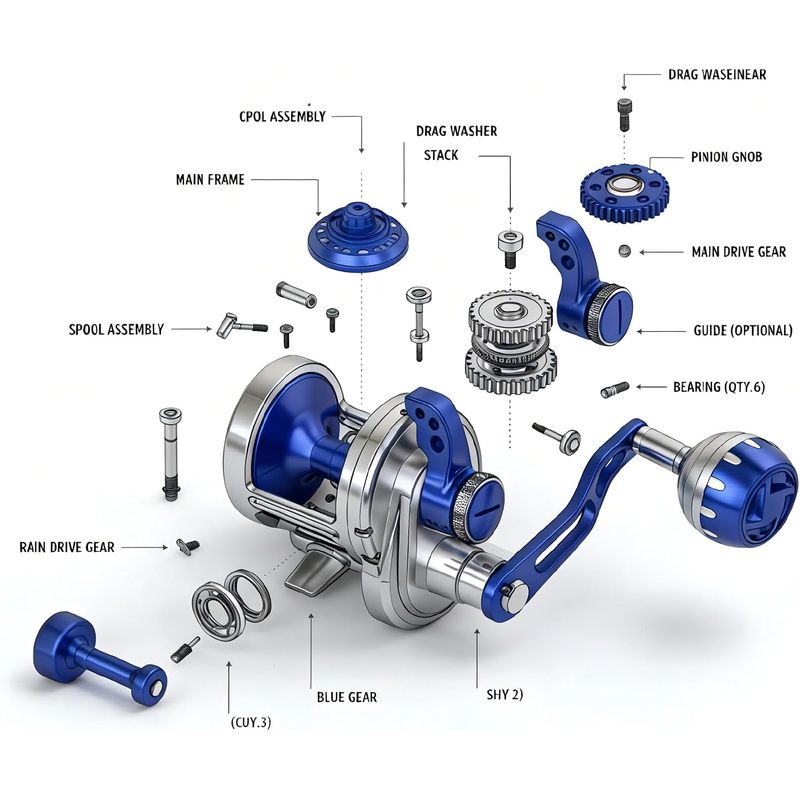 รอกตกปลา Topline Tackle 66 ปอน - Electric Fishing Reel บทวิจารณ์และราคา
